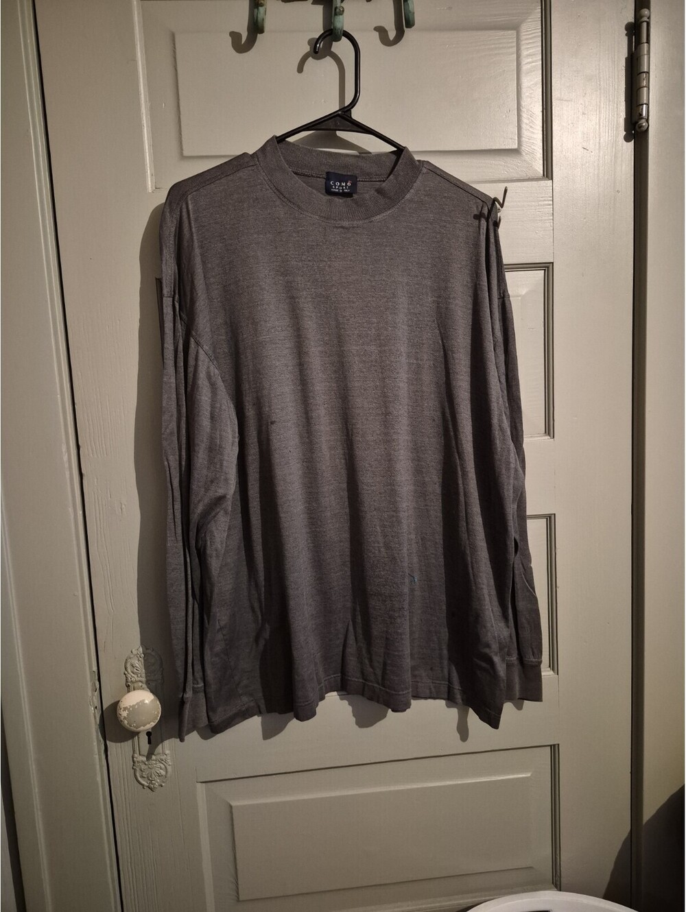 Long Sleeve Como Sports Men's Gray T-shirt Large No Tag